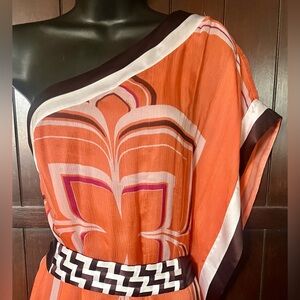 bebe Silk Off Shoulder Top NWT Size XS, Bonus Earrings NIB